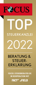 Auszeichnung Focus_2022 Die Steuerkanzlei Wiedemann in Ludwigsburg ist von Focus als Top-Steuerkanzlei in der Katergorie "Beratung und Steuererklärung" ausgezeichnet.